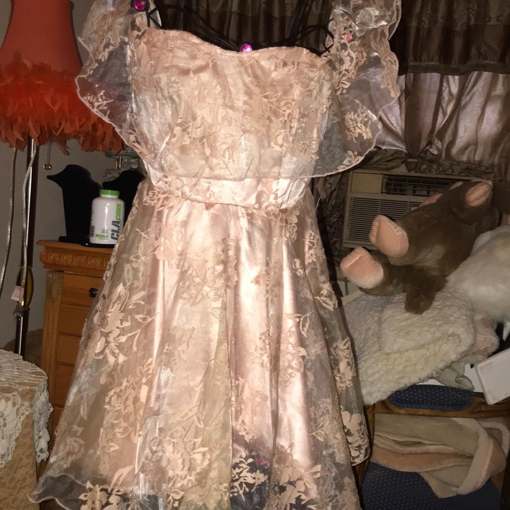 Lace dress size medium off the shoulders NWT